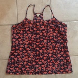 J. Crew flamingo tank top